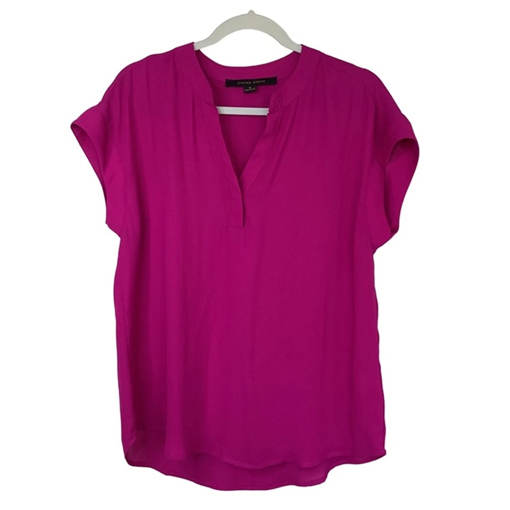 Cynthia Steffe Dark magenta‎ blouse Small Business Casual Top Pink